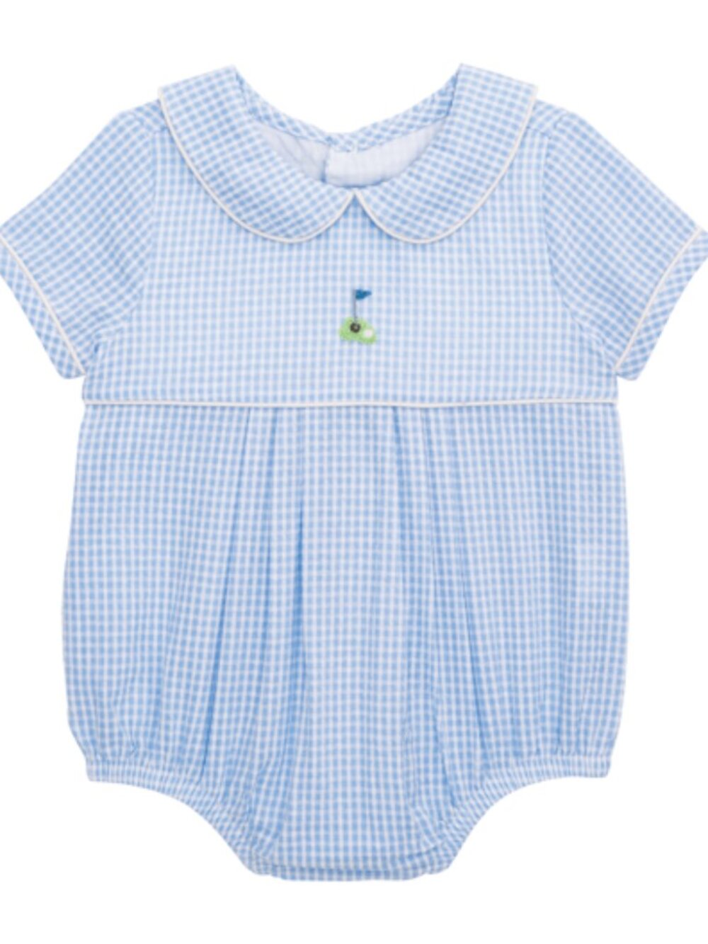 Mud Pie Baby Boy Blue Gingham One Piece Golf Bubble Size 9-12 M NEW